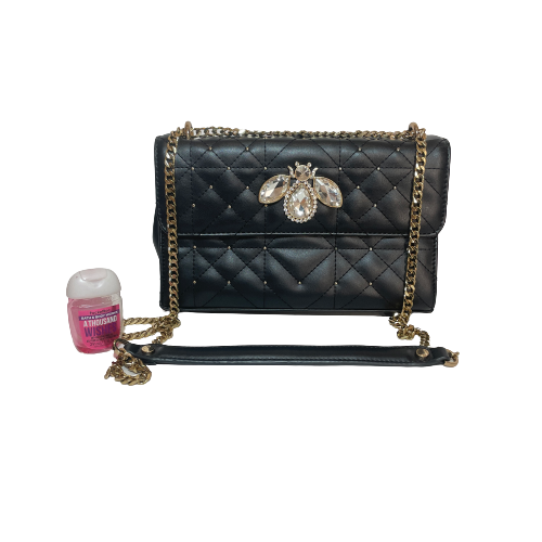 DUNE Black Quilted Rhinestone Shoulder Bag | Gently Used |