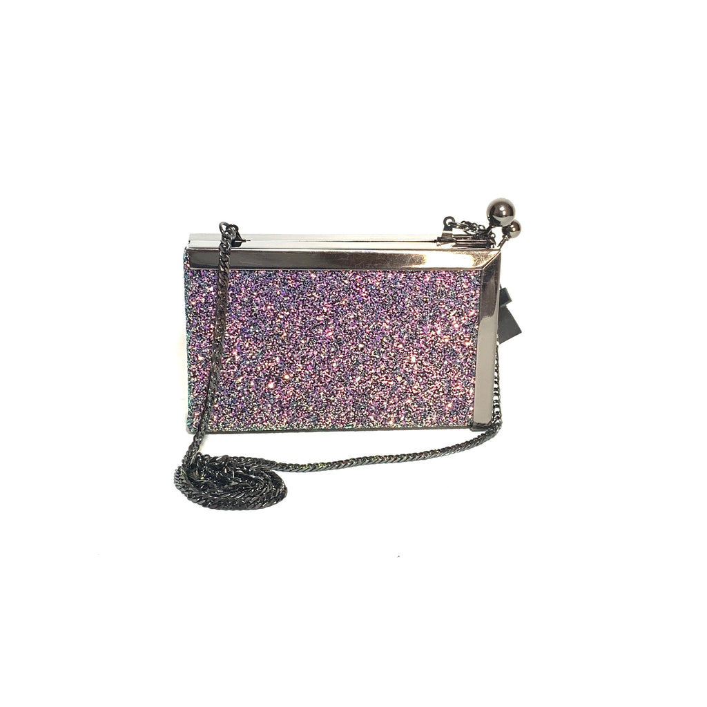 ZARA Glitter Box Clutch | Brand New |