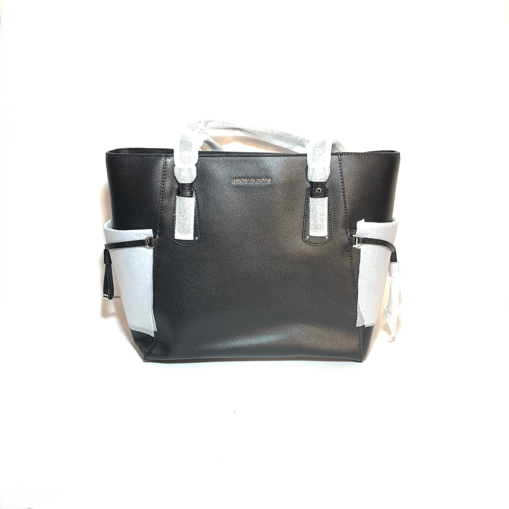 Michael Kors Black Leather Voyager Leather Tote | Brand New |