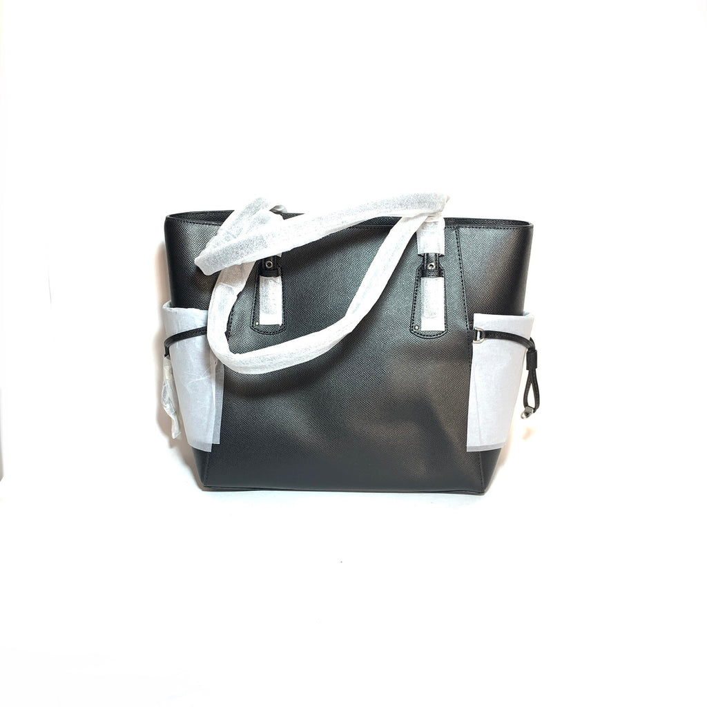 Michael Kors Black Leather Voyager Leather Tote | Brand New |