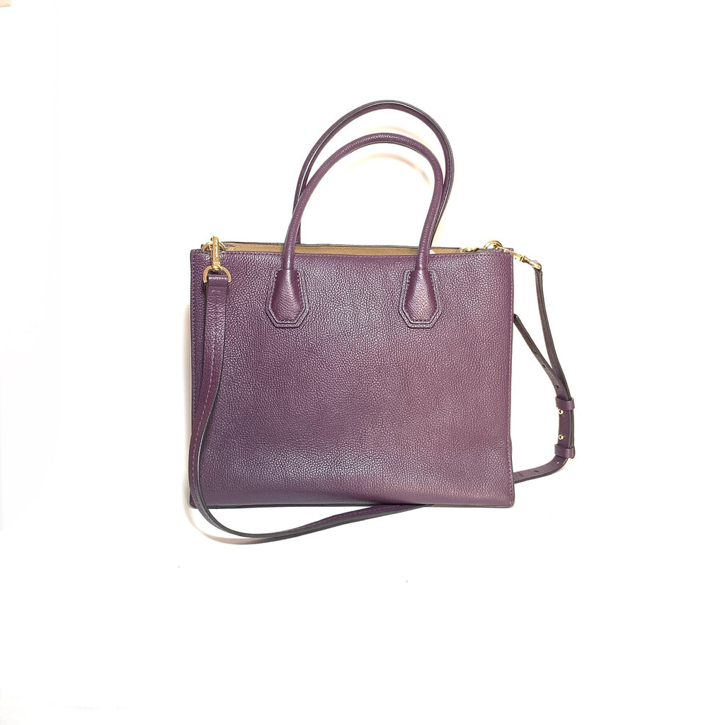 Michael Kors Purple Leather Mercer Satchel | Pre Loved |