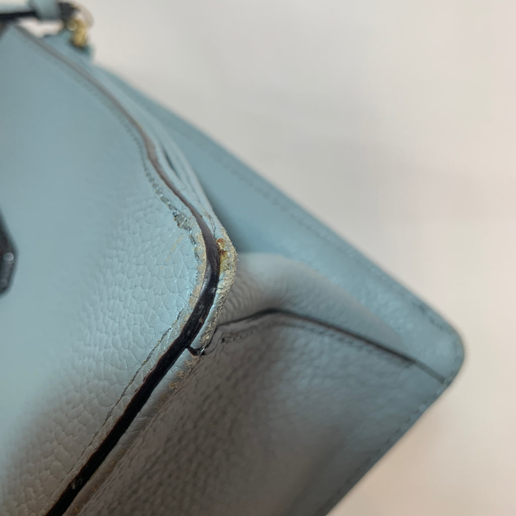 Kate Spade Light Blue Pebbled Leather Satchel | Gently Used |