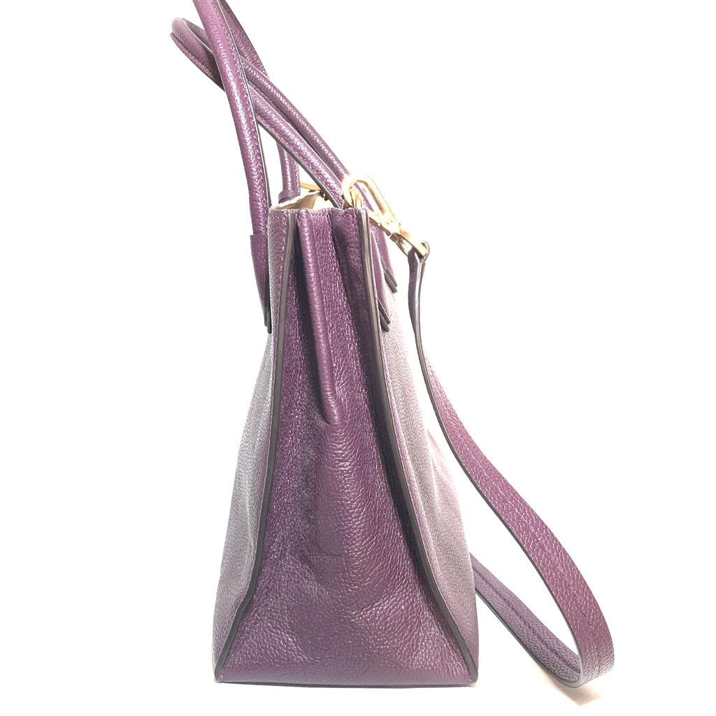 Michael Kors Purple Leather Mercer Satchel | Pre Loved |