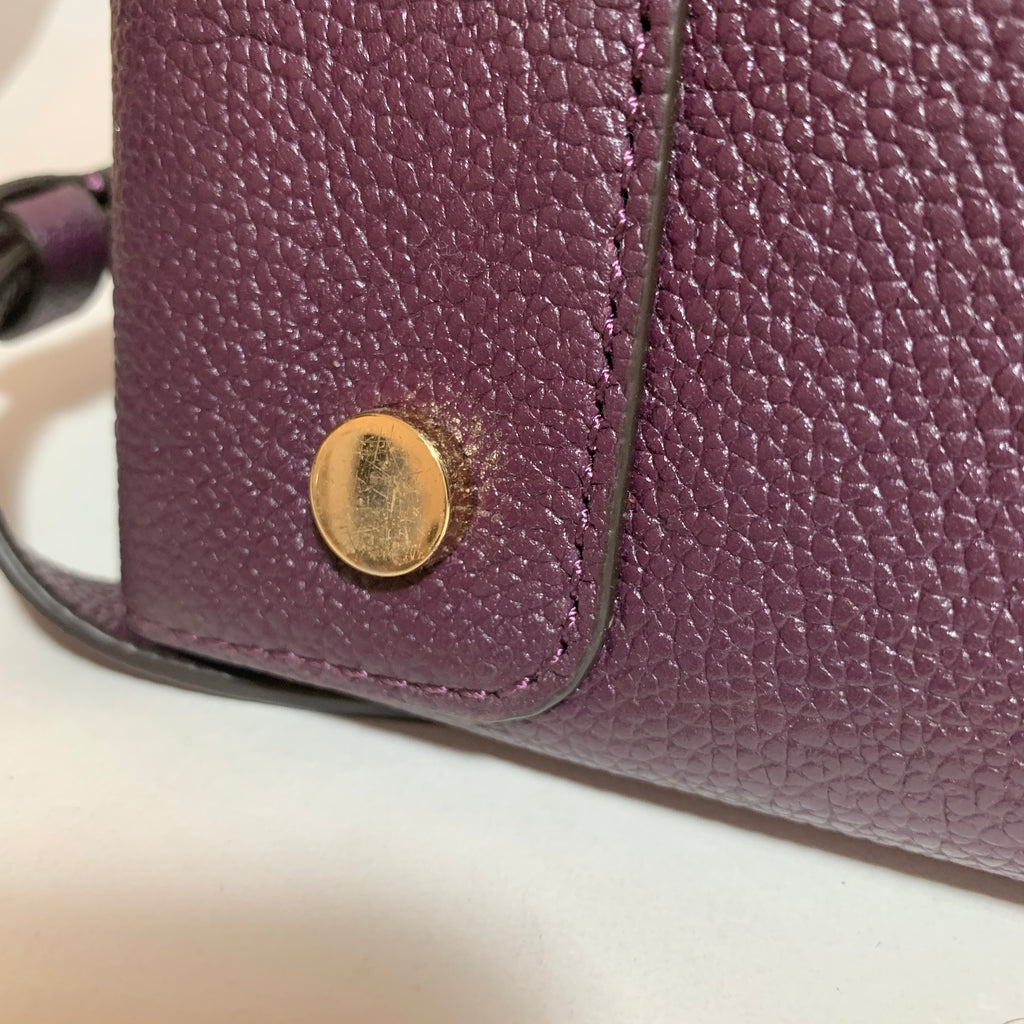 Michael Kors Purple Leather Mercer Satchel | Pre Loved |