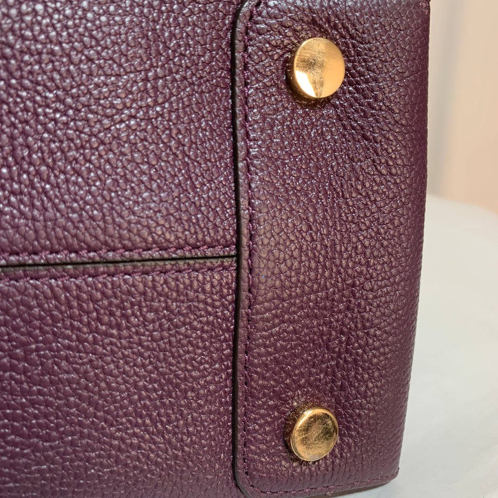 Michael Kors Purple Leather Mercer Satchel | Pre Loved |