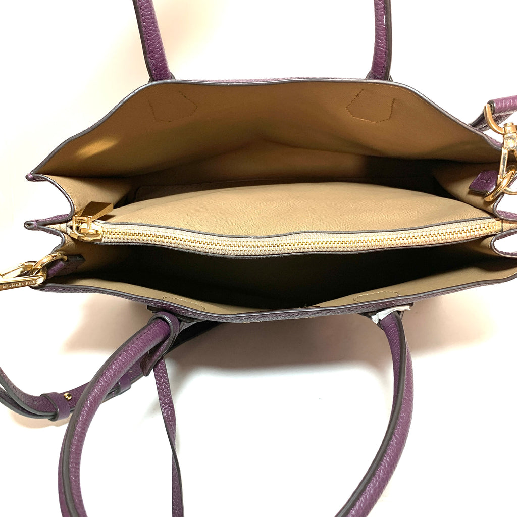Michael Kors Purple Leather Mercer Satchel | Pre Loved |