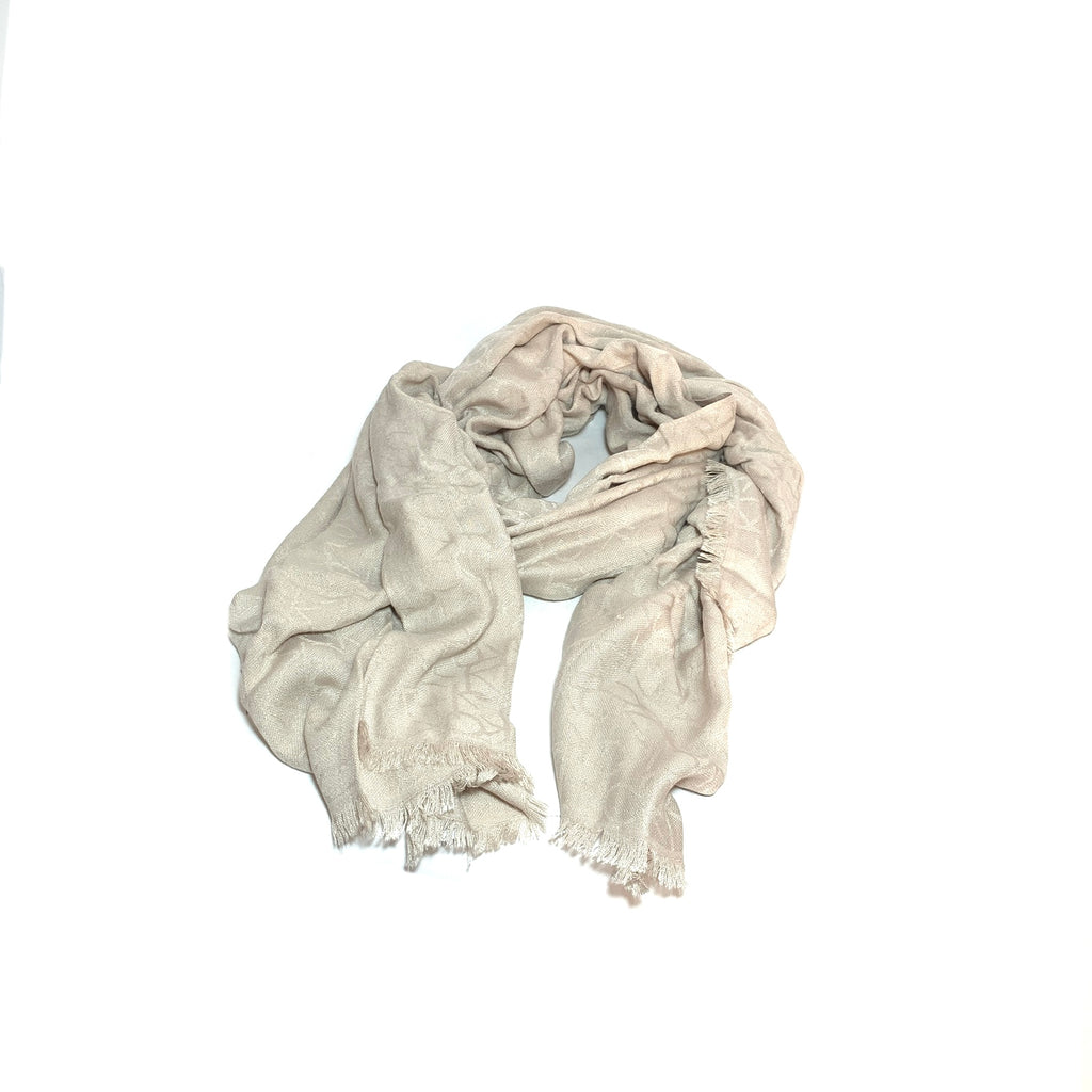 Calvin Klein Beige Monogram Scarf | Like New |