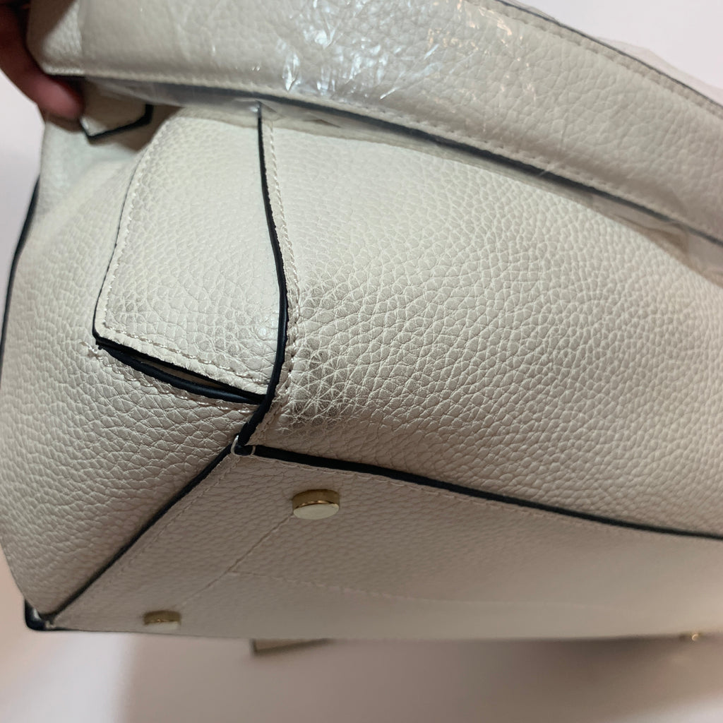 ZARA White Pebbled Large Shoulder Bag | Brand New |