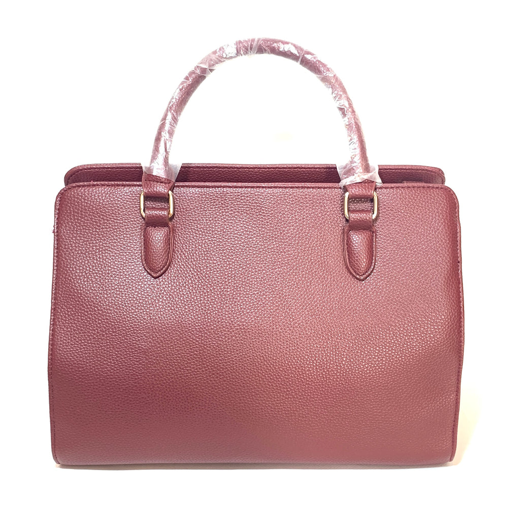 Guess Maroon Large Pebbled Tote | Brand New |