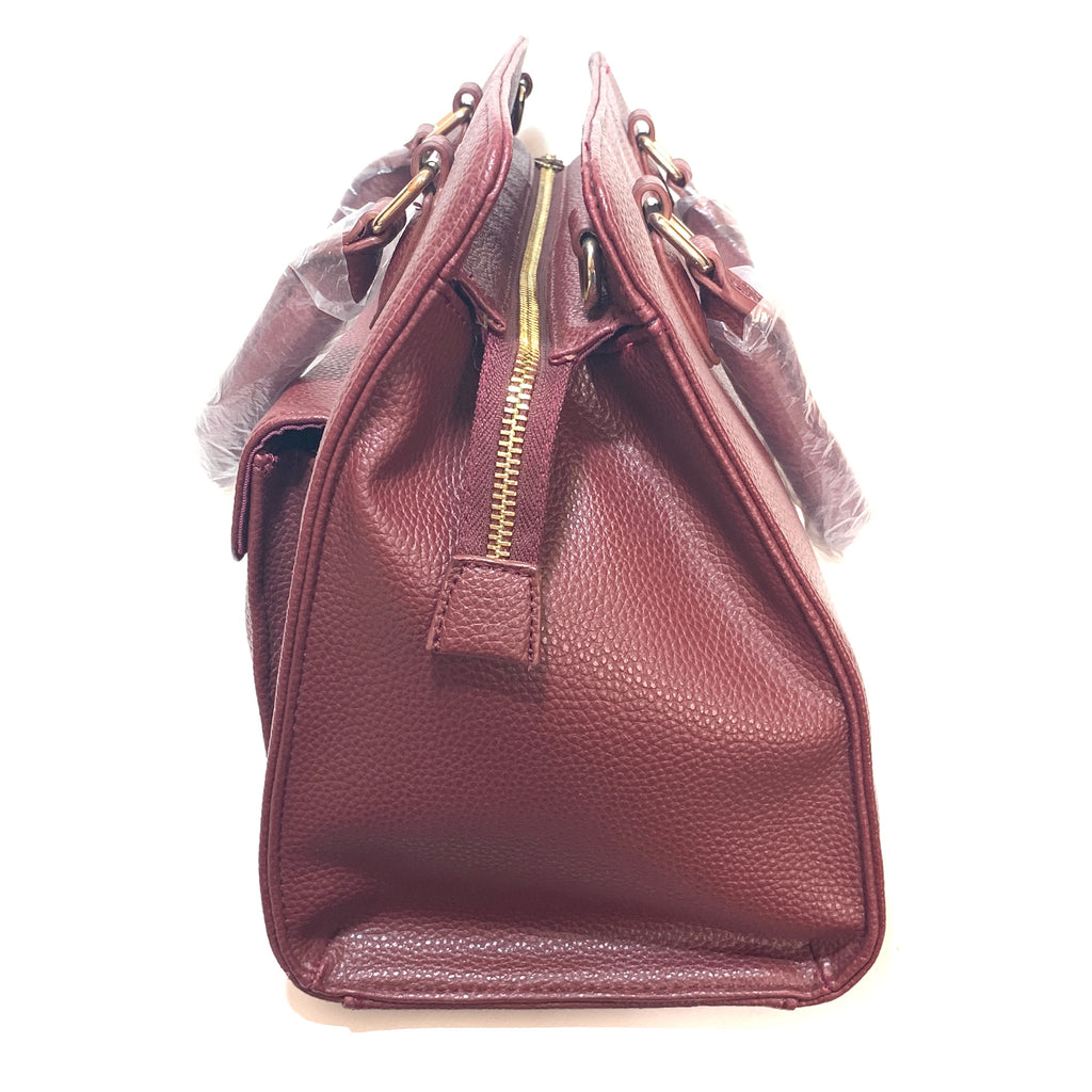 Guess Maroon Large Pebbled Tote | Brand New |