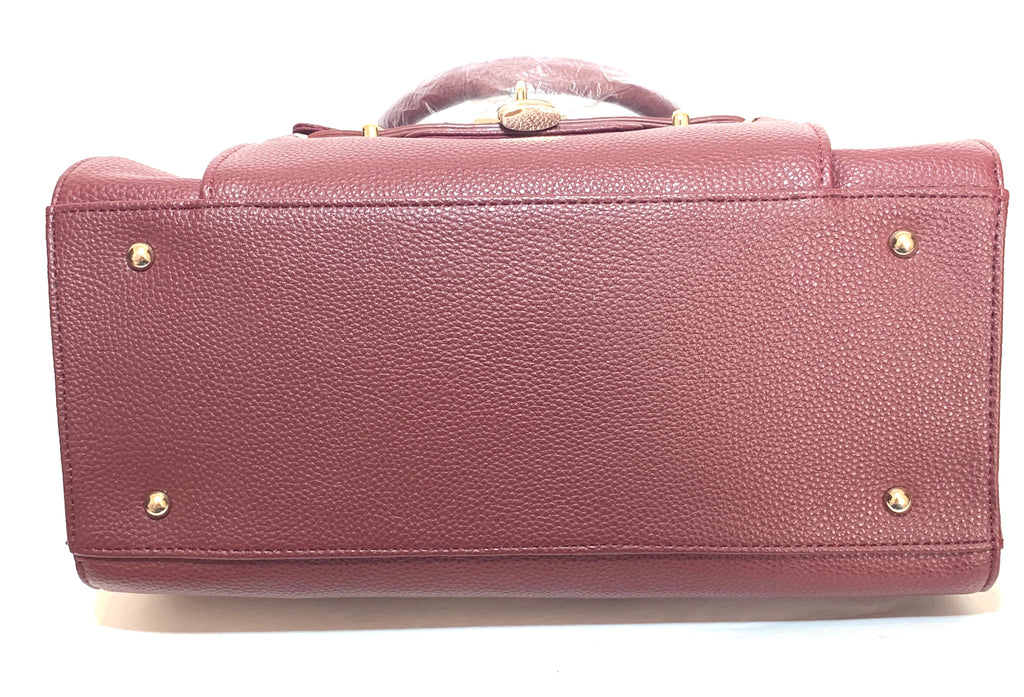 Guess Maroon Large Pebbled Tote | Brand New |