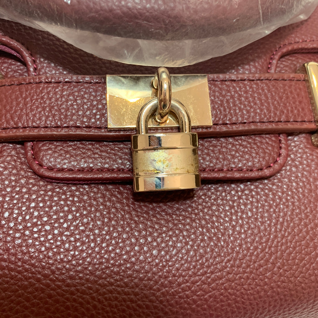 Guess Maroon Large Pebbled Tote | Brand New |