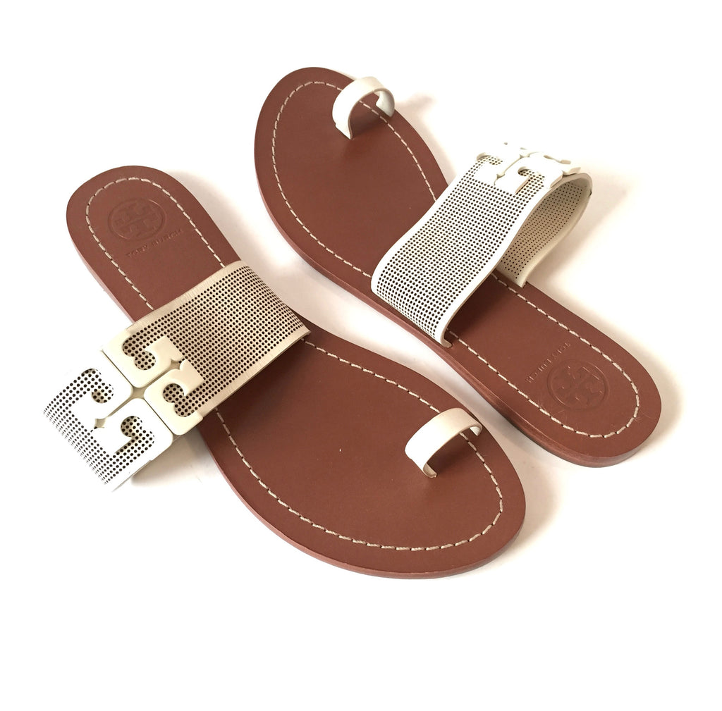 Tory Burch White Toe Sandals | Gently Used |