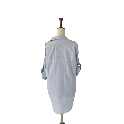 ZARA Light Blue Cotton Tunic | Gently Used |