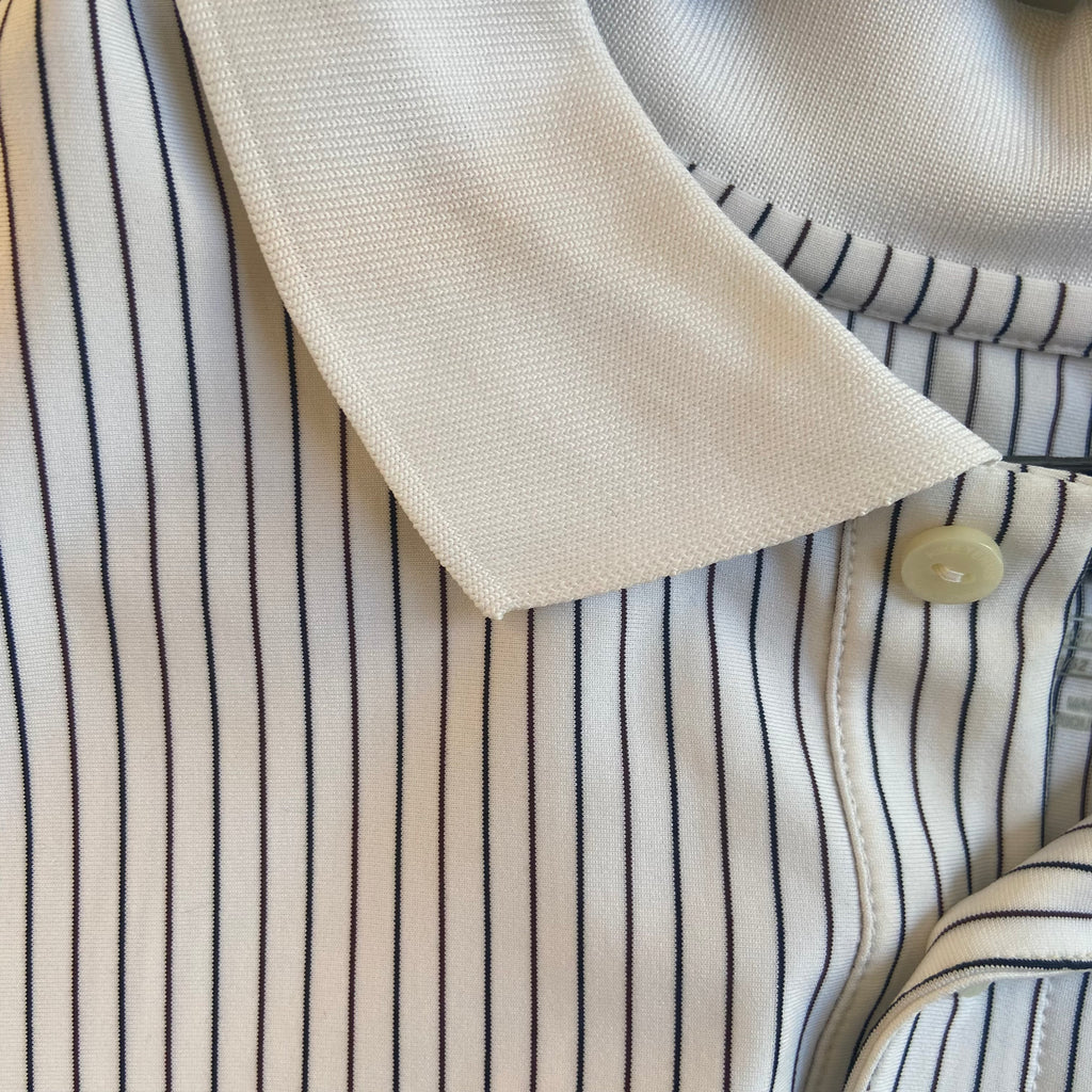 Nike Men’s Dry Fit Black & White Striped Polo Shirt | Pre Loved |