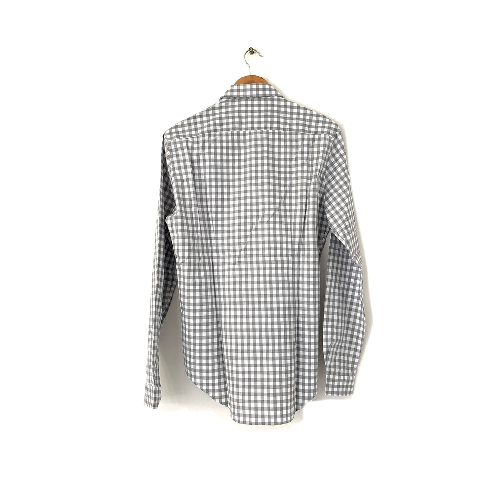 ZARA Grey & White Men's Checked Shirt | Brand New |