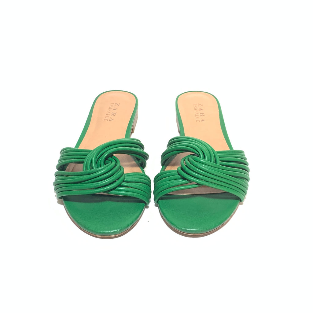 ZARA Green Roped Strappy Sandals | Gently Used |