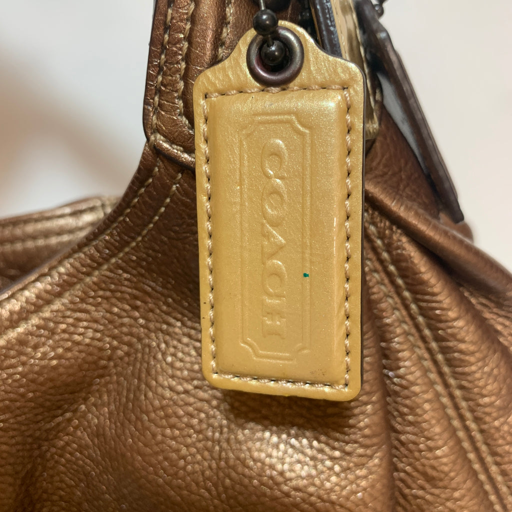 Coach Metallic Bronze Shoulder Bag | Pre Loved |