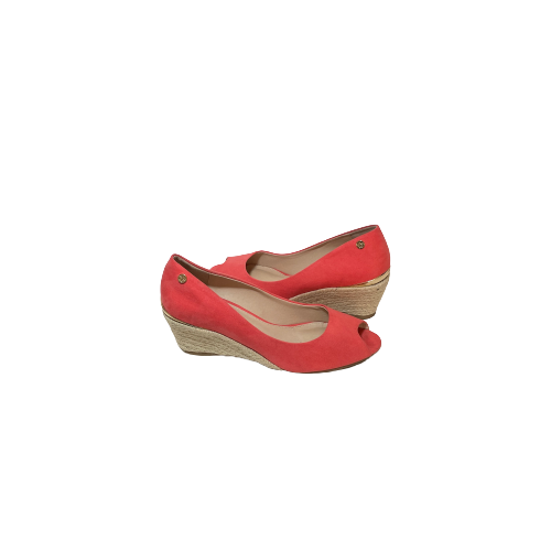 Miss KG Orange Peep-Toe Jute Wedges | Gently Used |