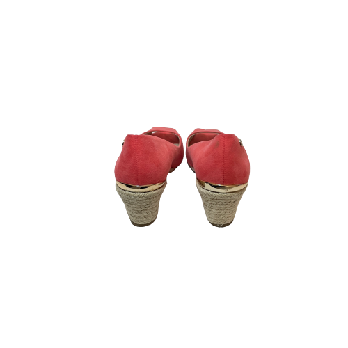 Miss KG Orange Peep-Toe Jute Wedges | Gently Used |