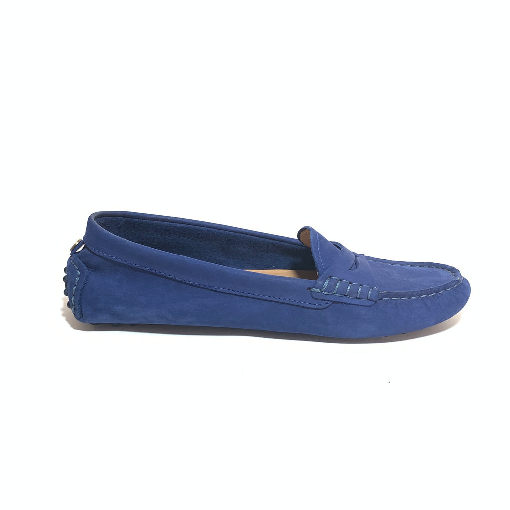 Massimo Dutti Blue Suede Driving Loafers | Gently Used |