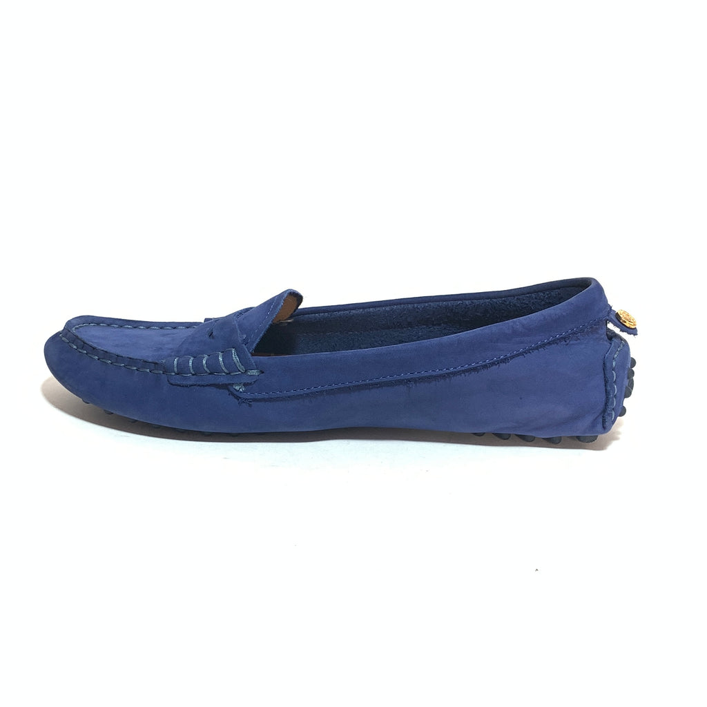 Massimo Dutti Blue Suede Driving Loafers | Gently Used |