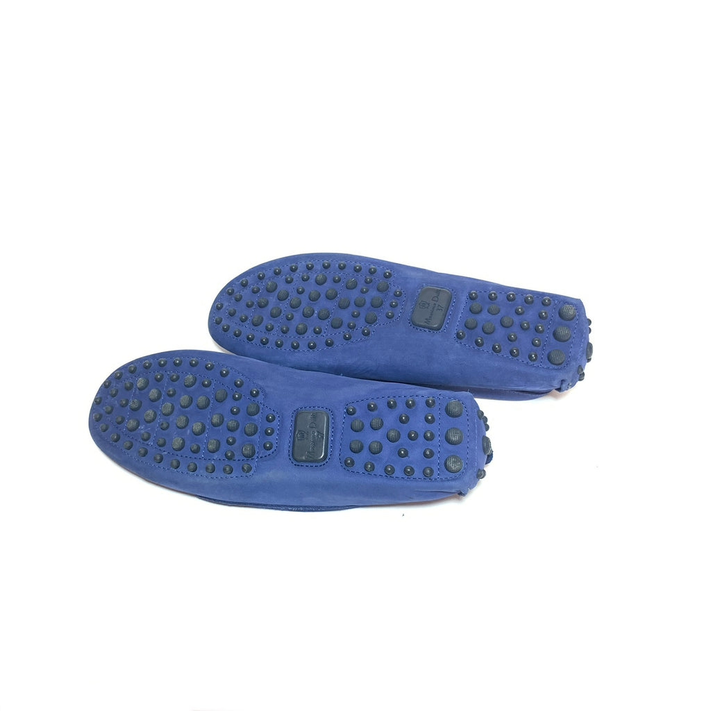 Massimo Dutti Blue Suede Driving Loafers | Gently Used |