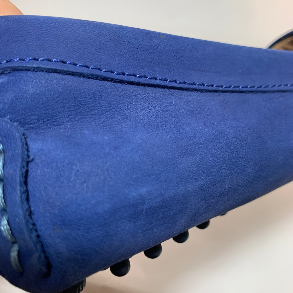 Massimo Dutti Blue Suede Driving Loafers | Gently Used |