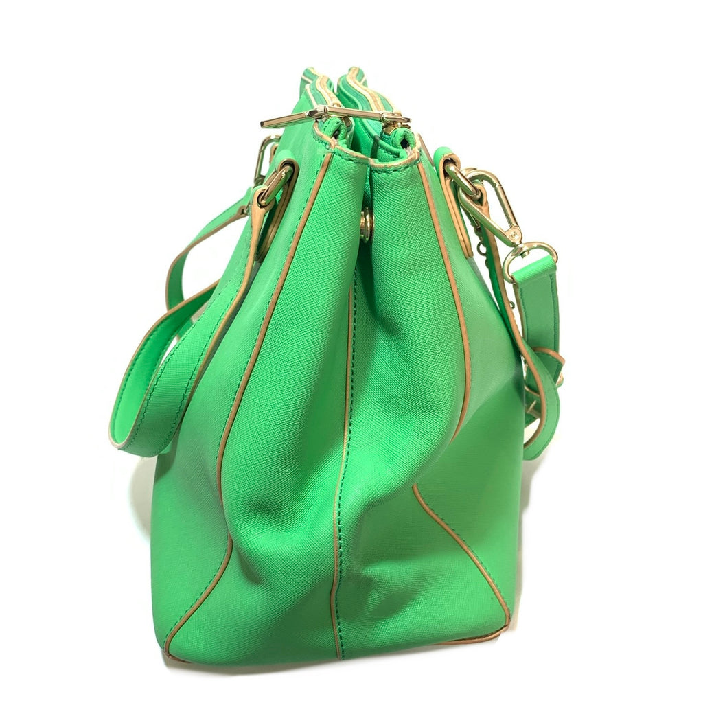 DKNY Green Leather Large Bag | Pre Loved |