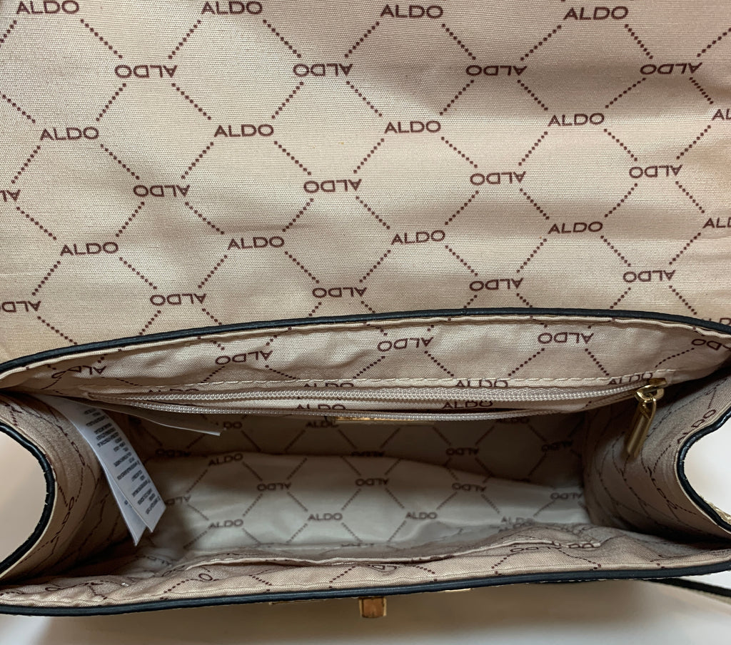 ALDO Gold Pompom Charm Cross-body Bag | Pre Loved |