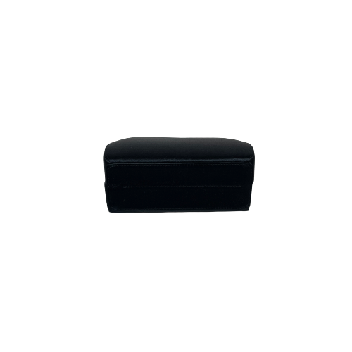 Stuart Weitzman Black Satin & Crystal Handle Evening Bag | Gently Used |