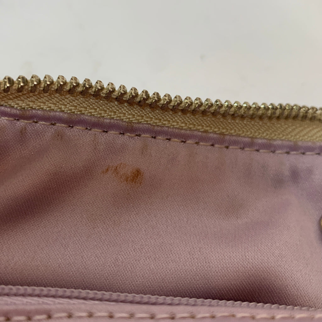 Coach Pink Check & Gold Small Shoulder Bag | Pre Loved |
