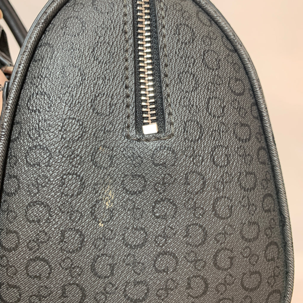 Guess Black Monogram Dome Satchel | Pre Loved |