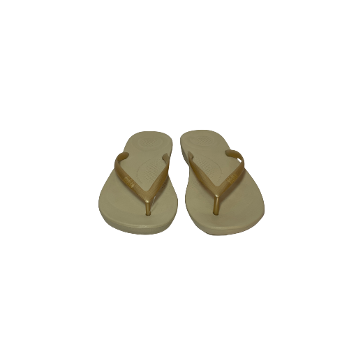 Fitflop Gold Rubber Ergonomic Flip-Flops | Like New |