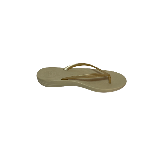 Fitflop Gold Rubber Ergonomic Flip-Flops | Like New |