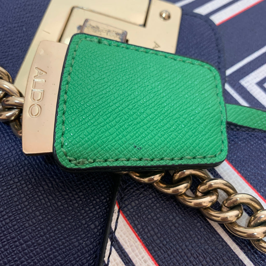 ALDO Blue Printed Cross-Body Bag | Pre Loved |