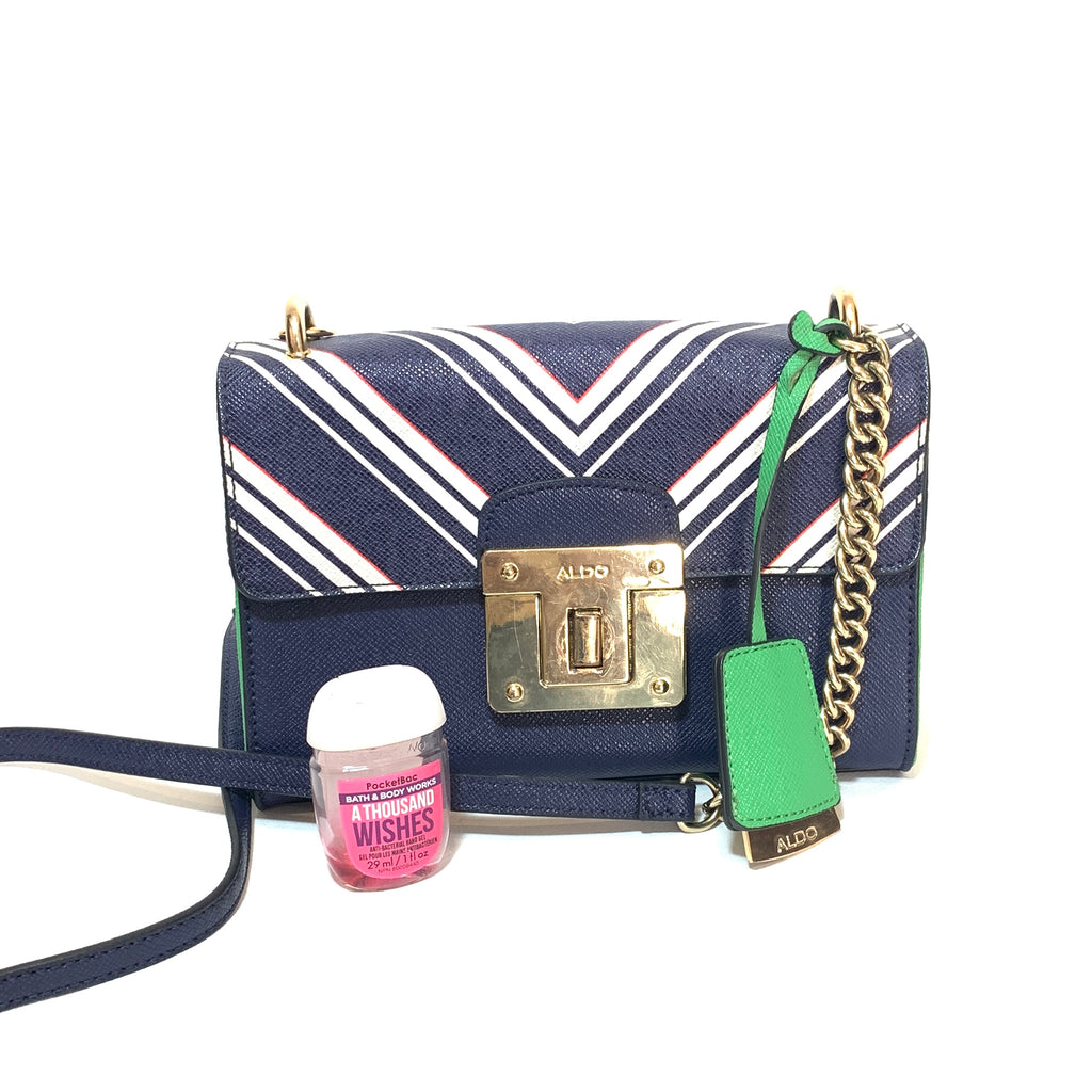 ALDO Blue Printed Cross-Body Bag | Pre Loved |