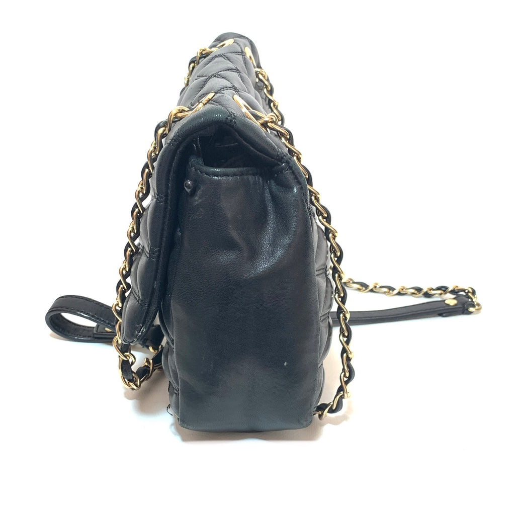 DKNY Black Quilted Leather Shoulder Bag | Pre Loved |