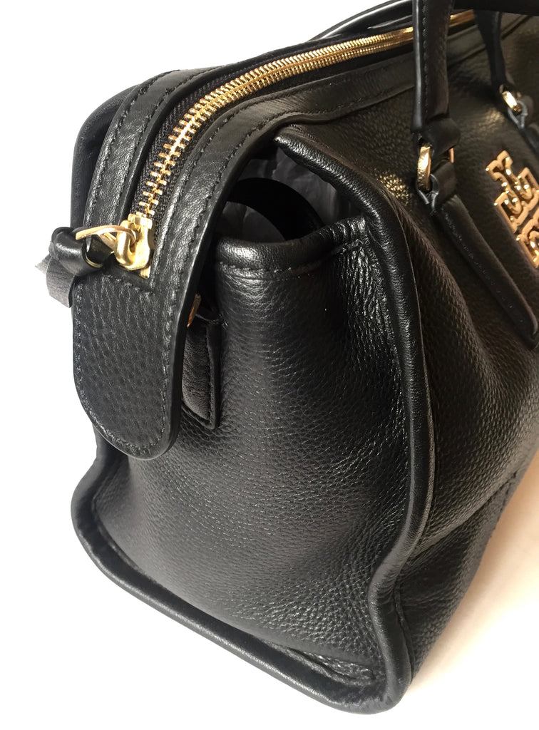 Tory Burch Black Pebbled Leather Tote Bag | Gently Used |