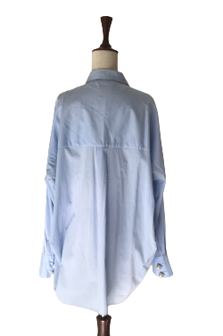 ZARA Light Blue with Pearls Collared Shirt | Pre Loved |