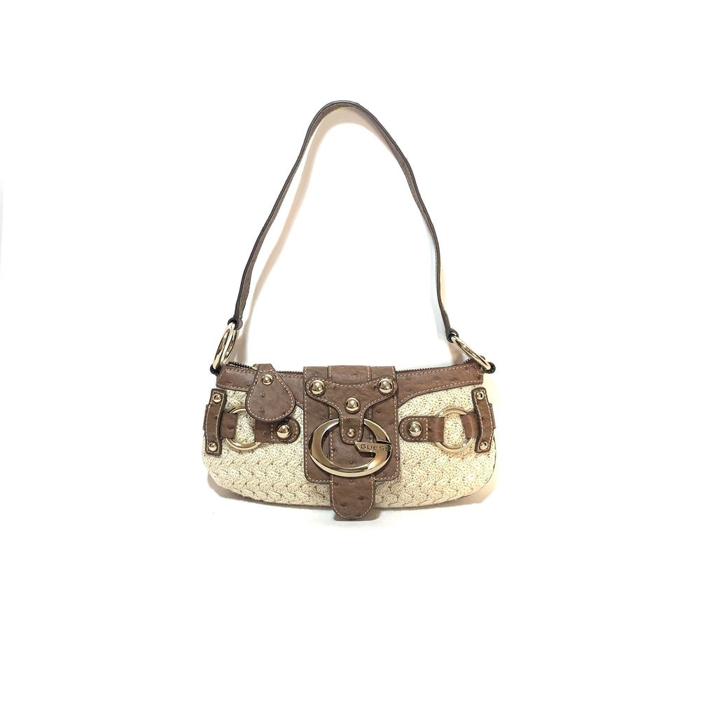 Guess Cream Knit Small Shoulder Bag | Gently Used |