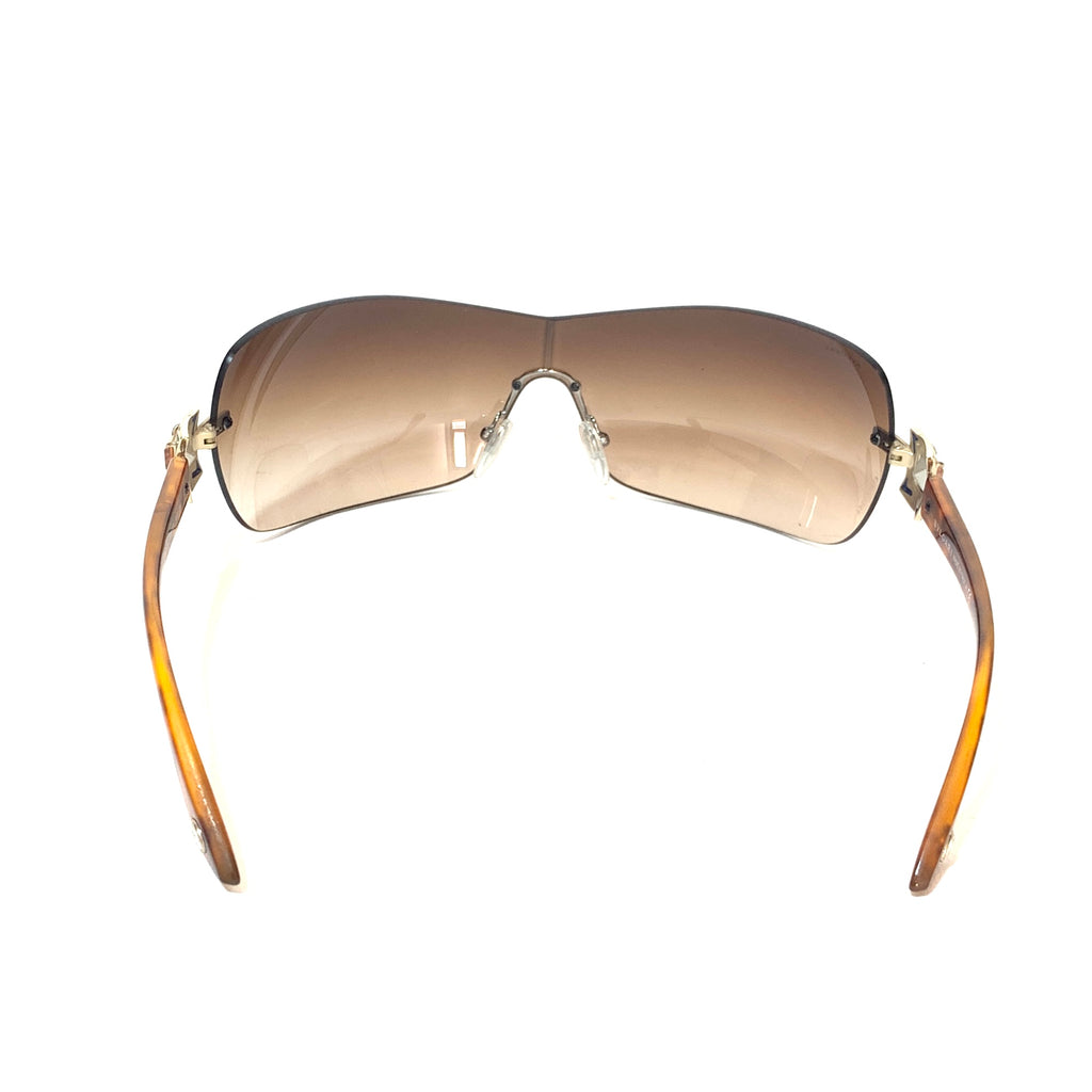 Bvlgari Brown 6052B Rimless Sunglasses | Like New |