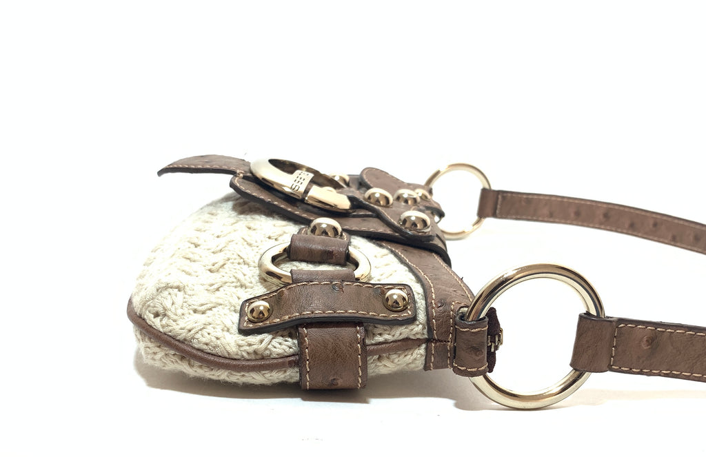 Guess Cream Knit Small Shoulder Bag | Gently Used |