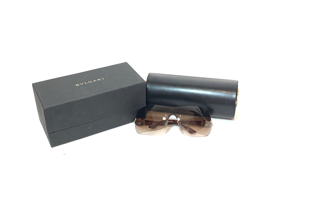 Bvlgari Brown 6052B Rimless Sunglasses | Like New |