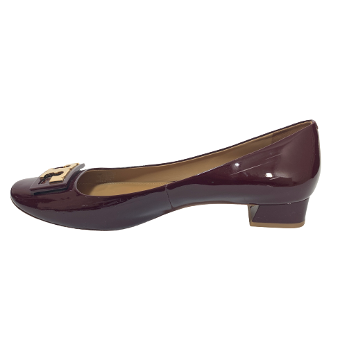 Tory Burch Maroon Patent Leather 'Jill' Pumps | Pre Loved |