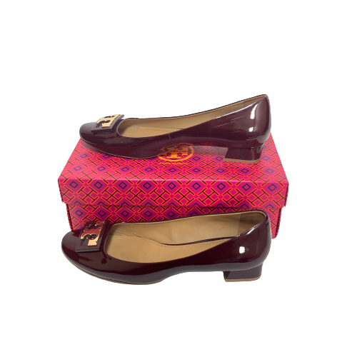 Tory Burch Maroon Patent Leather 'Jill' Pumps | Pre Loved |