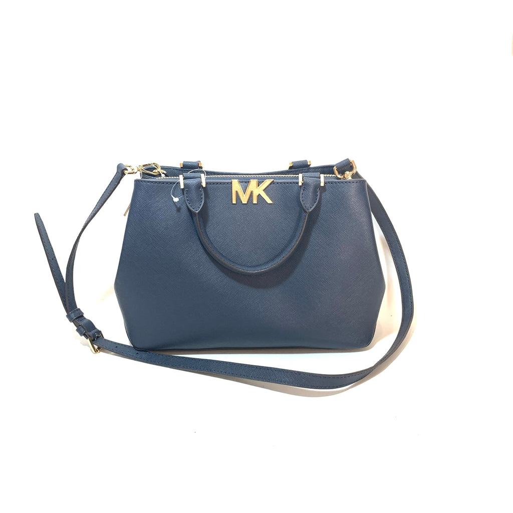 Michael Kors Florence Navy Leather Satchel | Brand New |