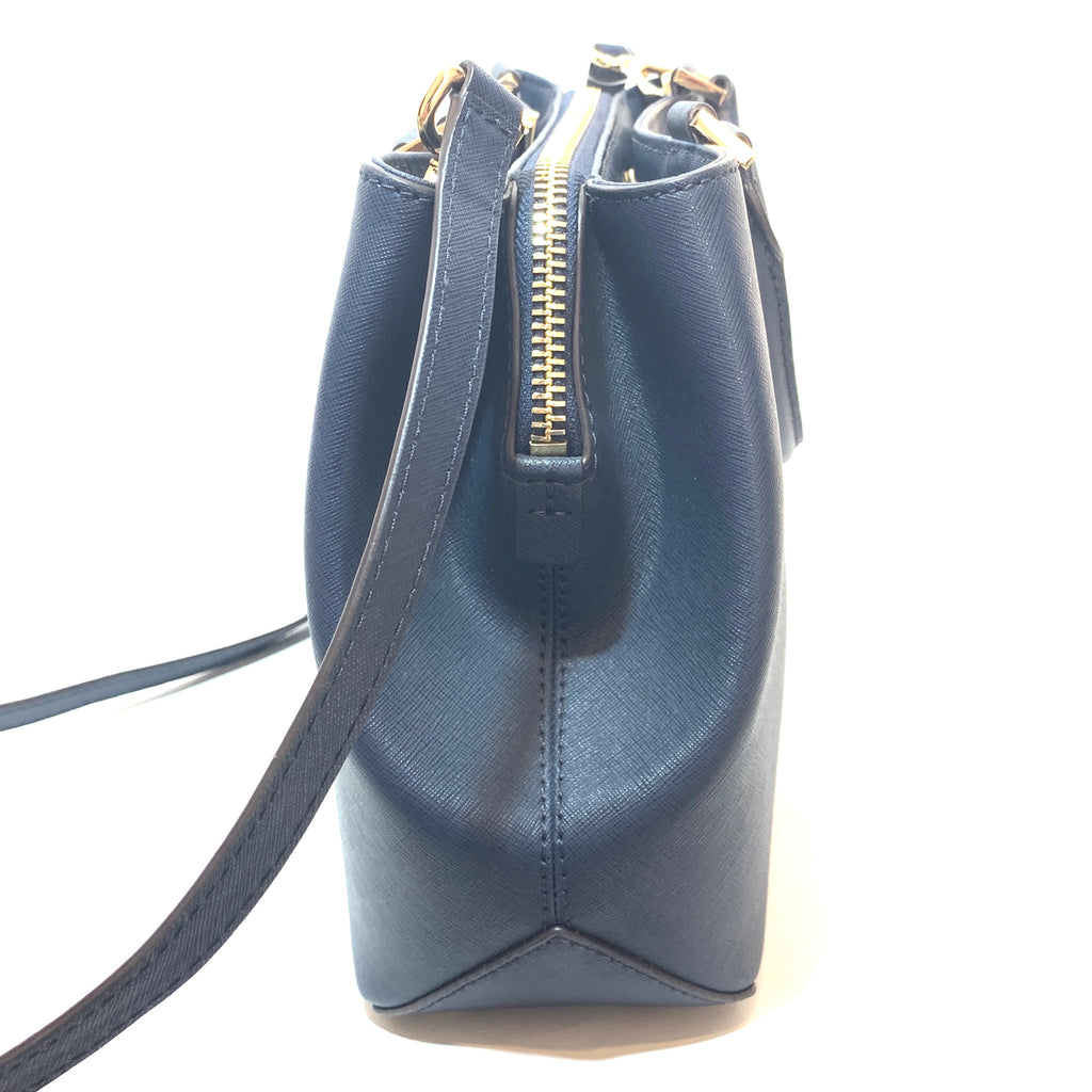 Michael Kors Florence Navy Leather Satchel | Brand New |