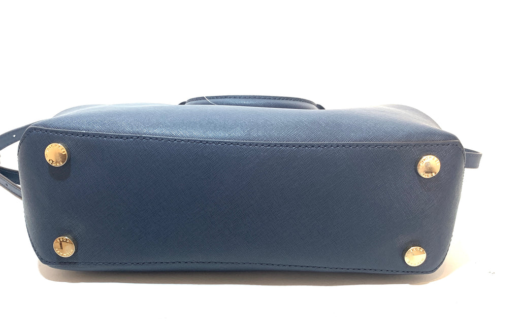 Michael Kors Florence Navy Leather Satchel | Brand New |