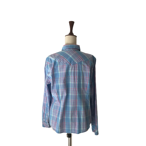 Tommy Hilfiger Blue Checked Collared Shirt | Gently Used |